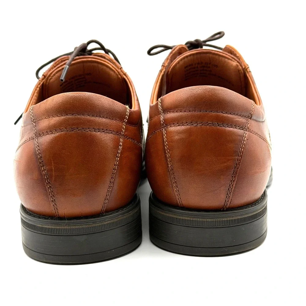 Florsheim Cap Toe Oxford Mens 10D Brown Comfortech Leather Office Ortholite